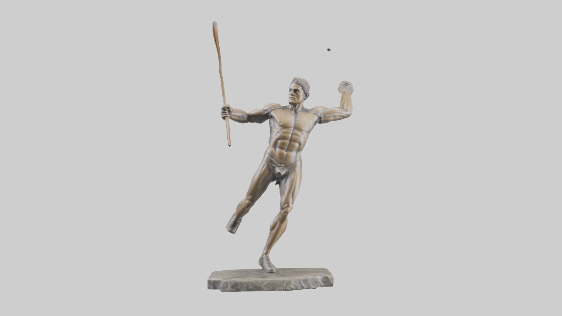 Javelin Thrower statue model Low-poly 3D model_9