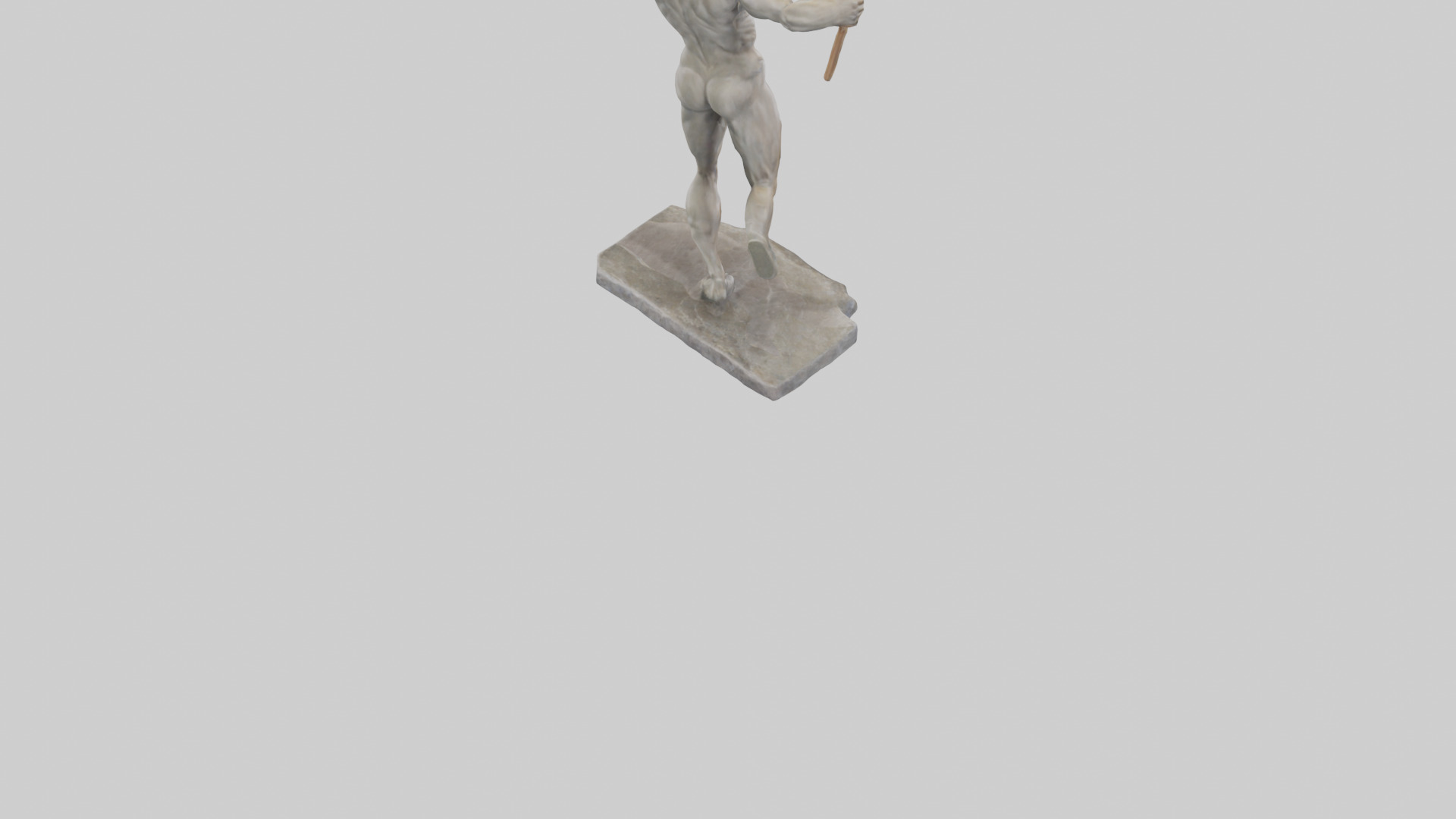 Javelin Thrower statue model Low-poly 3D model_6