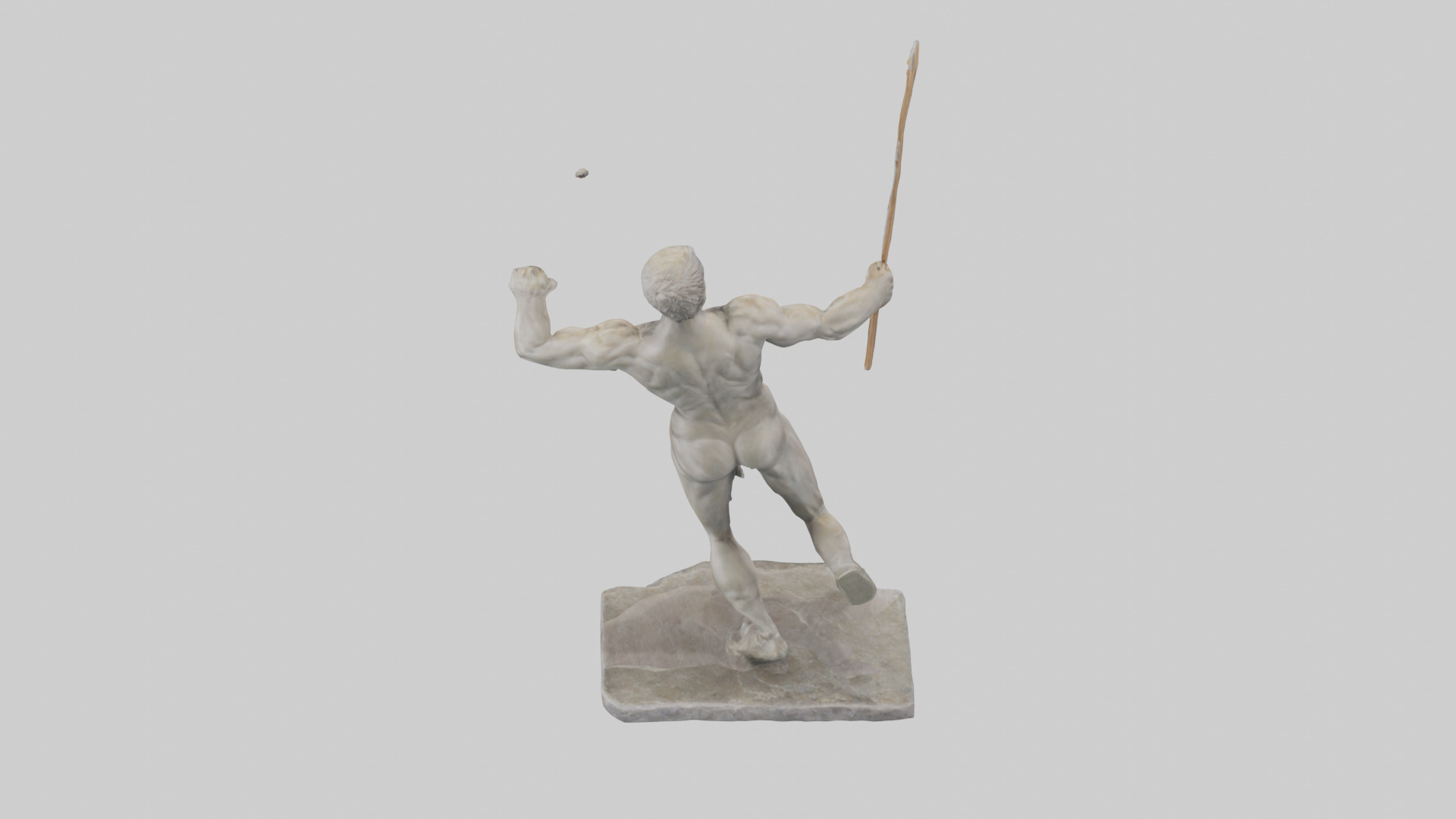 Javelin Thrower statue model Low-poly 3D model_15