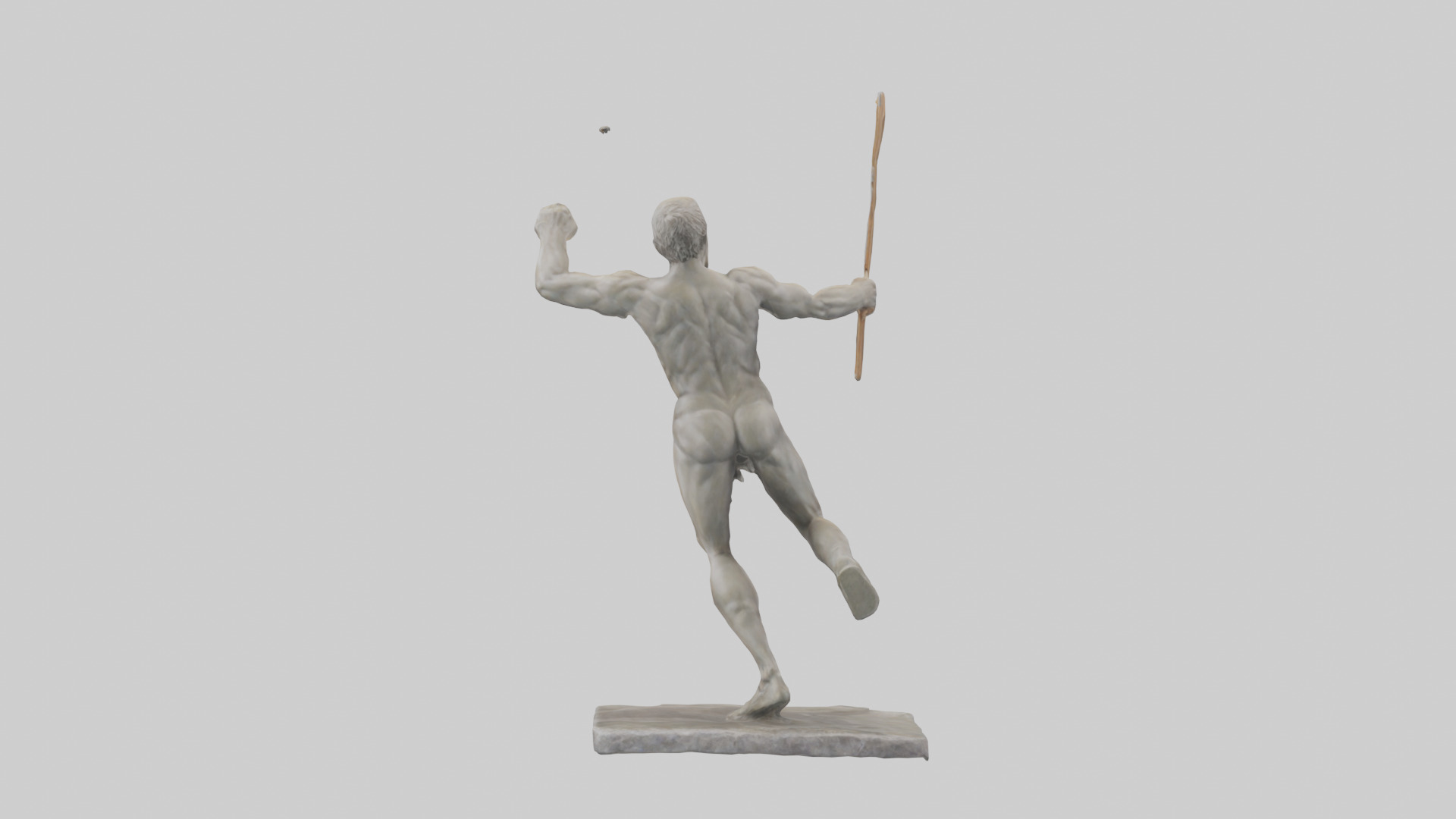 Javelin Thrower statue model Low-poly 3D model_2