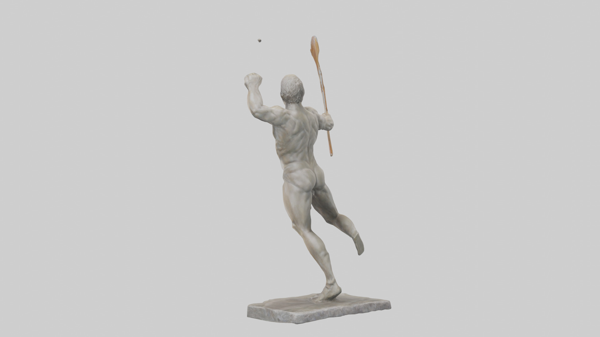 Javelin Thrower statue model Low-poly 3D model_3