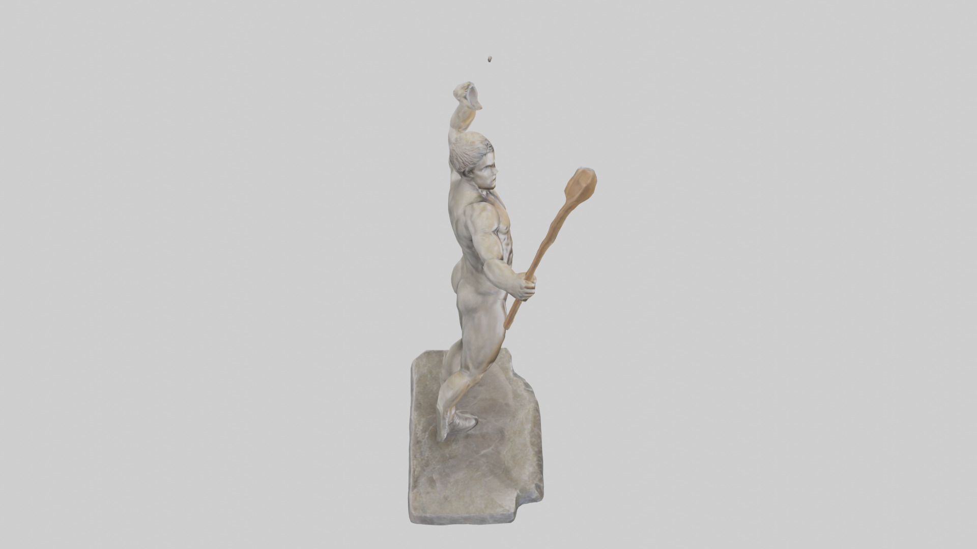 Javelin Thrower statue model Low-poly 3D model_18