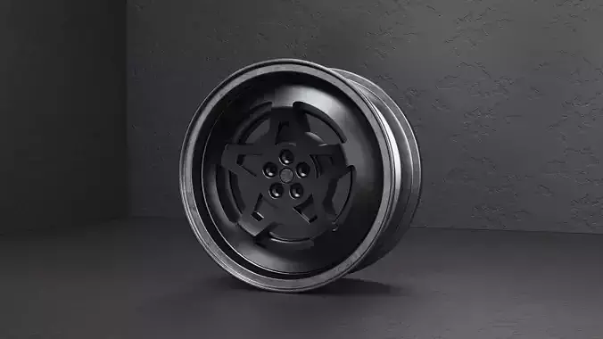 Rims centre auto car 4 carbon 3D model