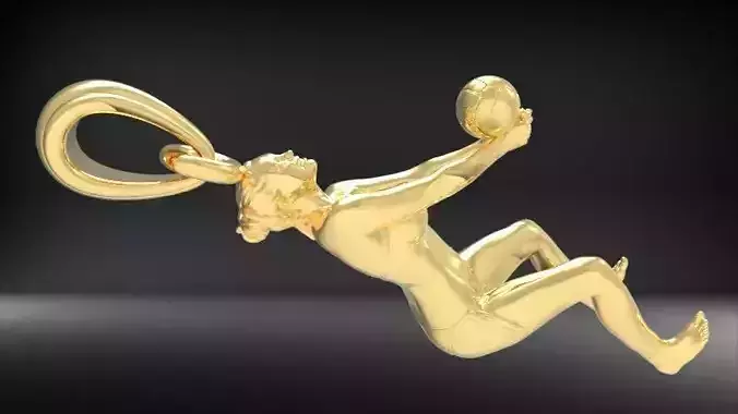 Volleyball player pendant