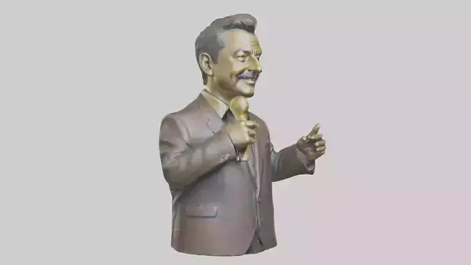 Jimmy Kimmel statue model Low-poly 3D model