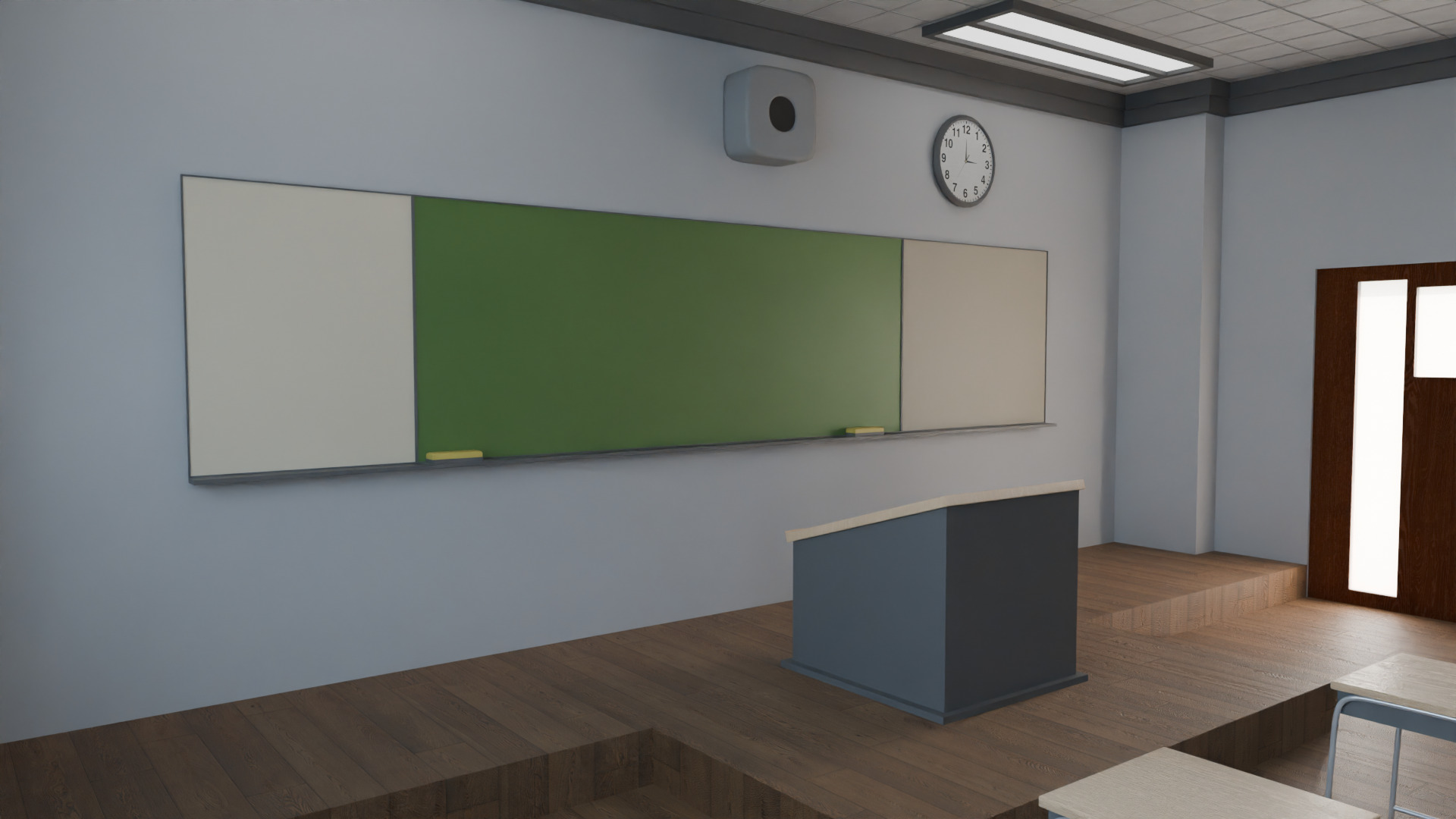 highly detailed and realistic 3D classroom model 3D model_8