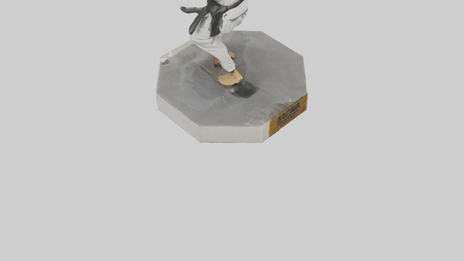 JiuJitsu Fighter statue model Low-poly 3D model_6