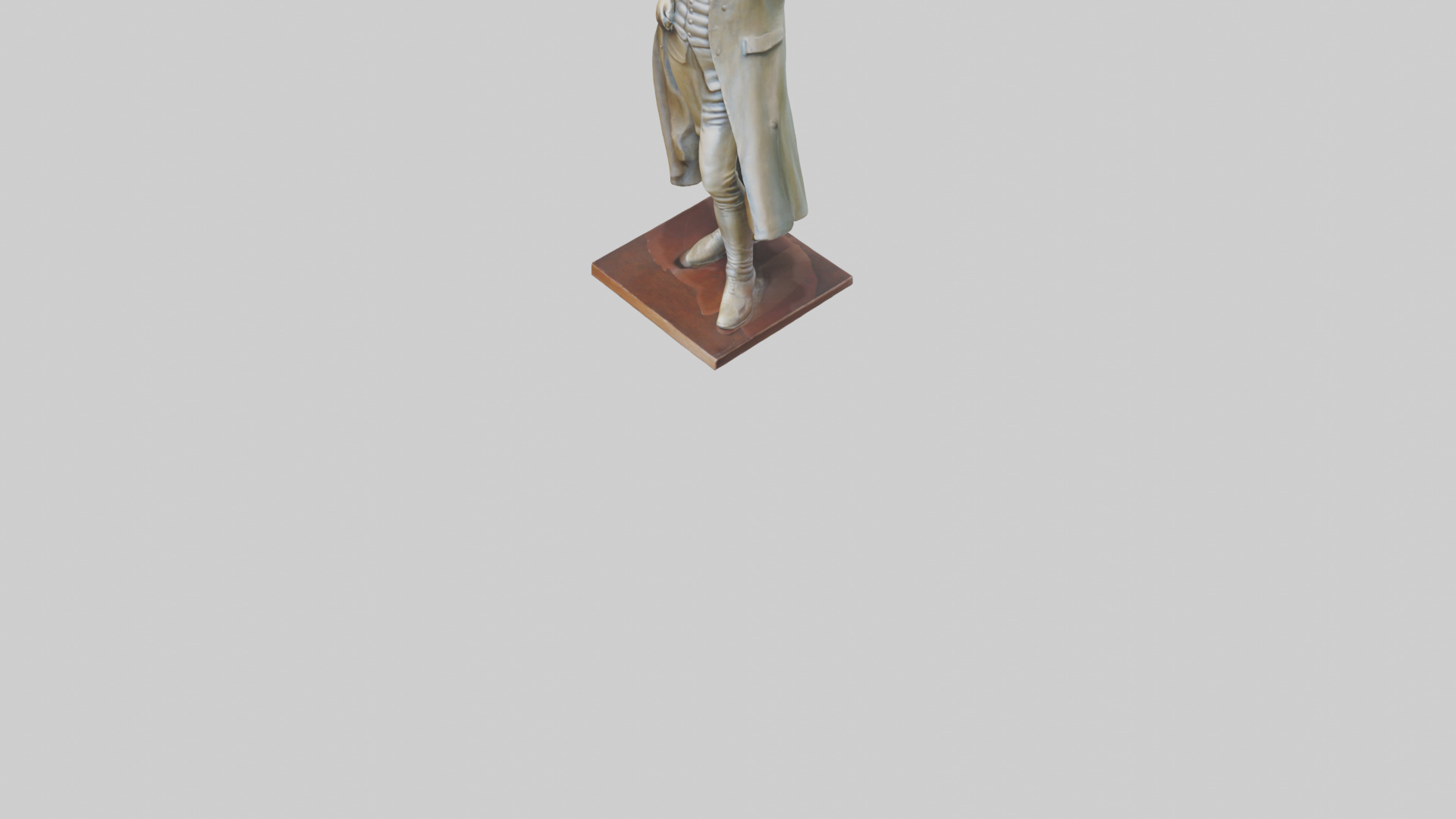 John Adams statue model Low-poly 3D model_7