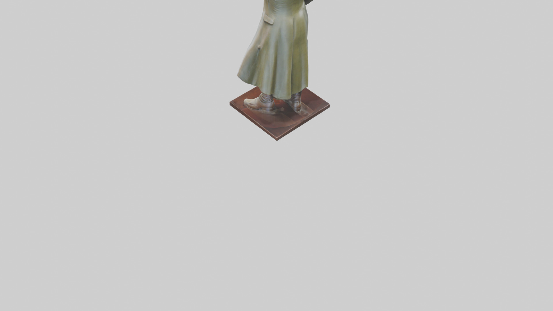 John Adams statue model Low-poly 3D model_5