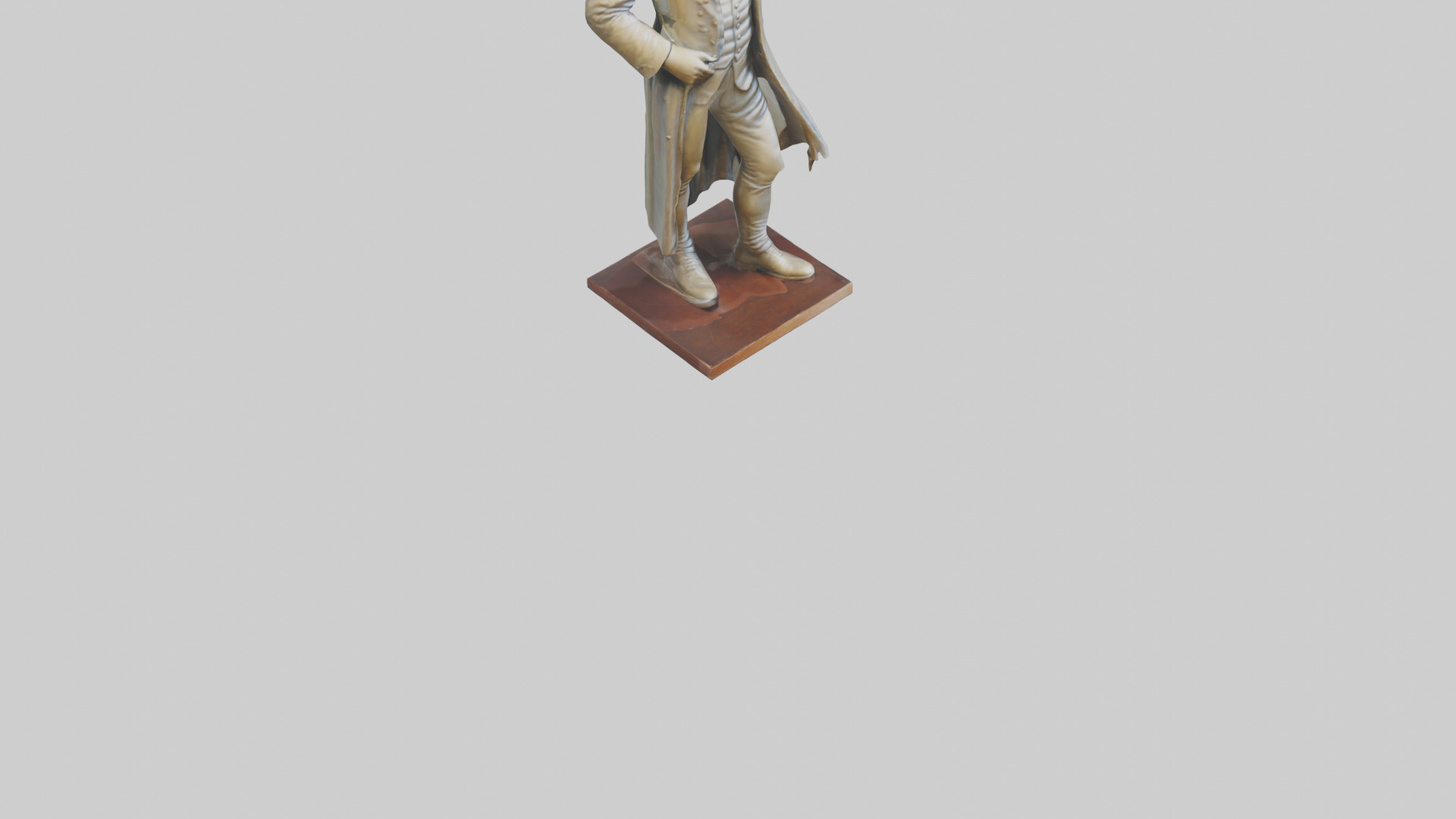 John Adams statue model Low-poly 3D model_8