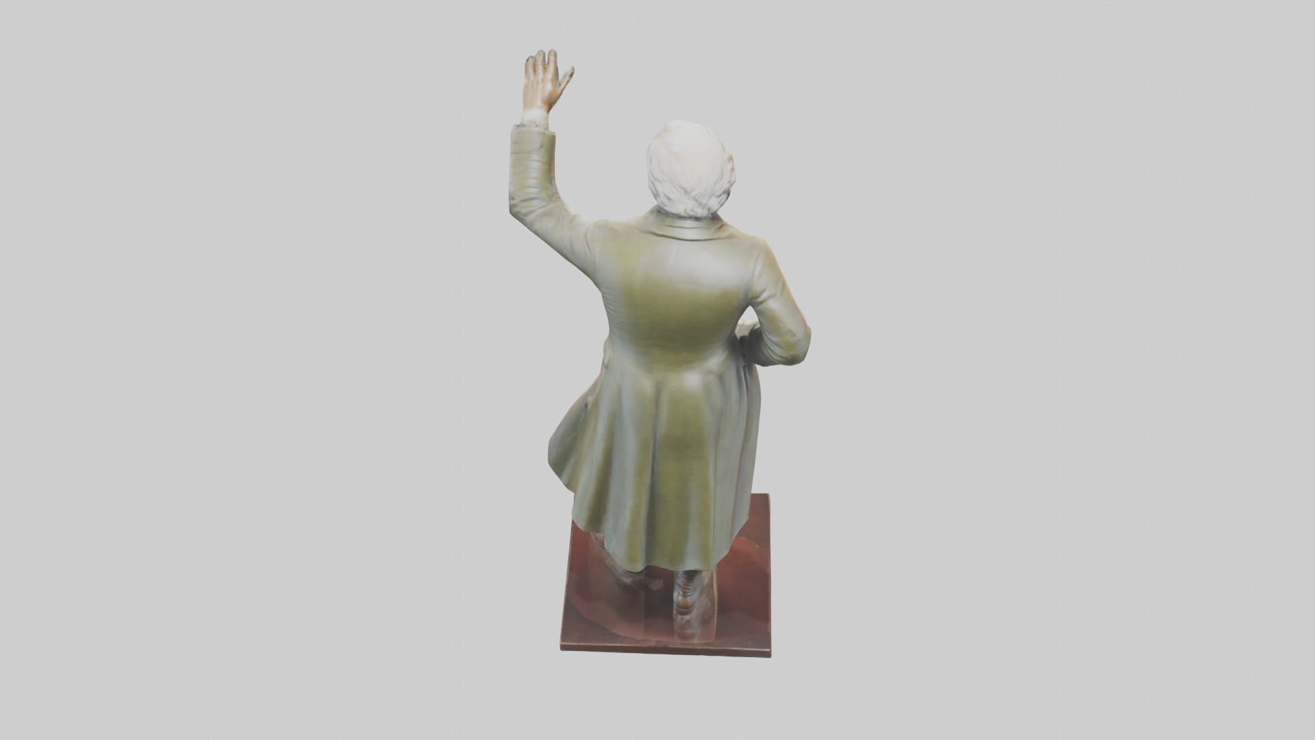John Adams statue model Low-poly 3D model_15