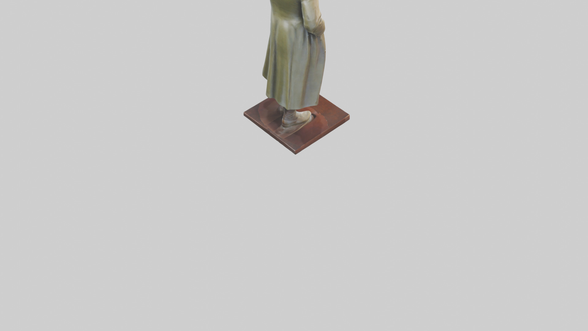 John Adams statue model Low-poly 3D model_6