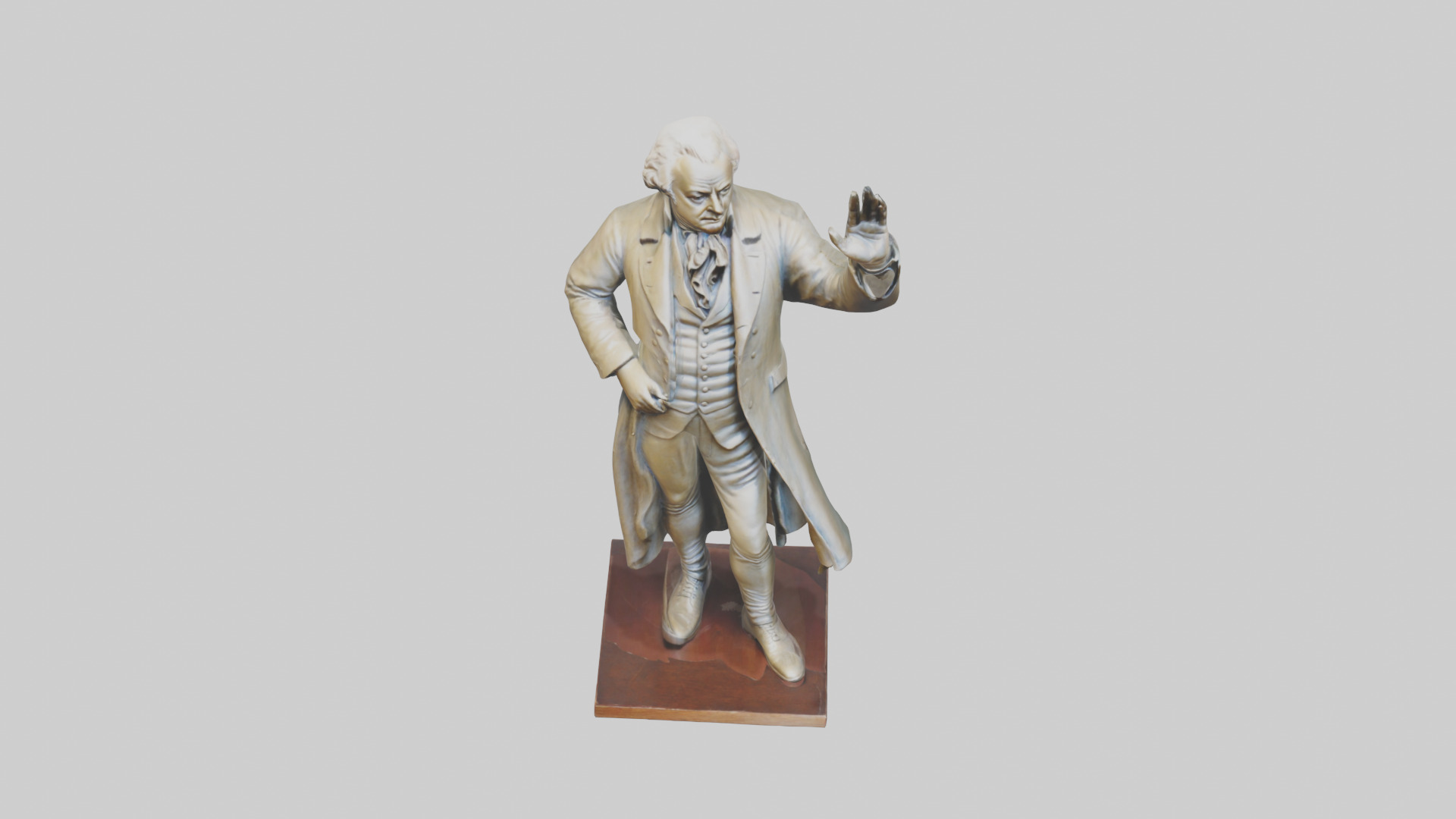 John Adams statue model Low-poly 3D model_16