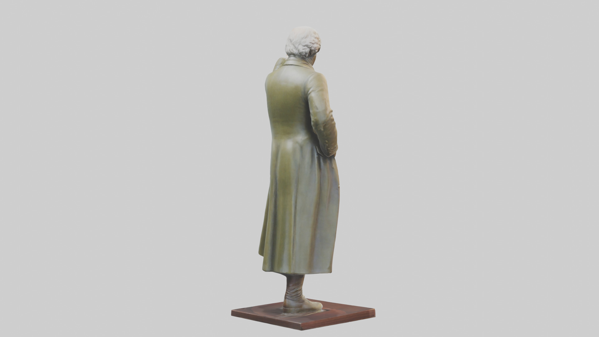 John Adams statue model Low-poly 3D model_4