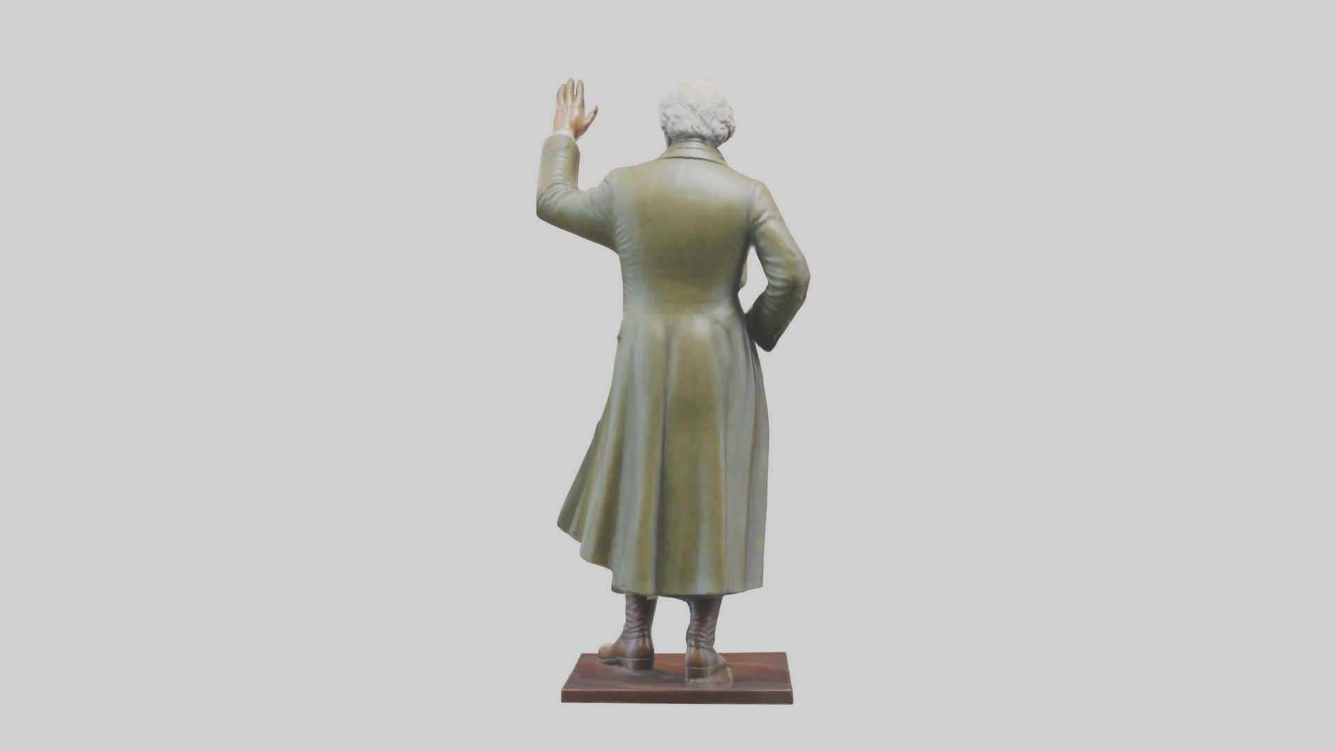 John Adams statue model Low-poly 3D model_2