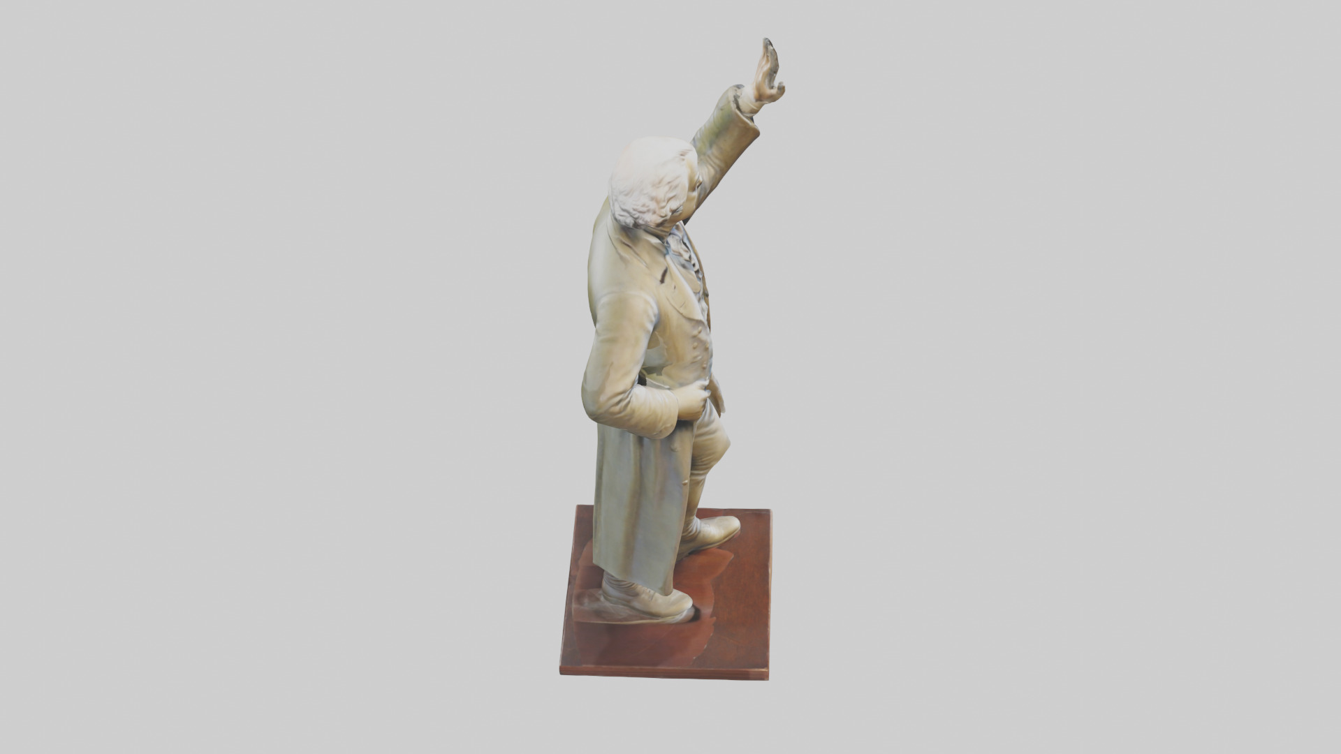 John Adams statue model Low-poly 3D model_18