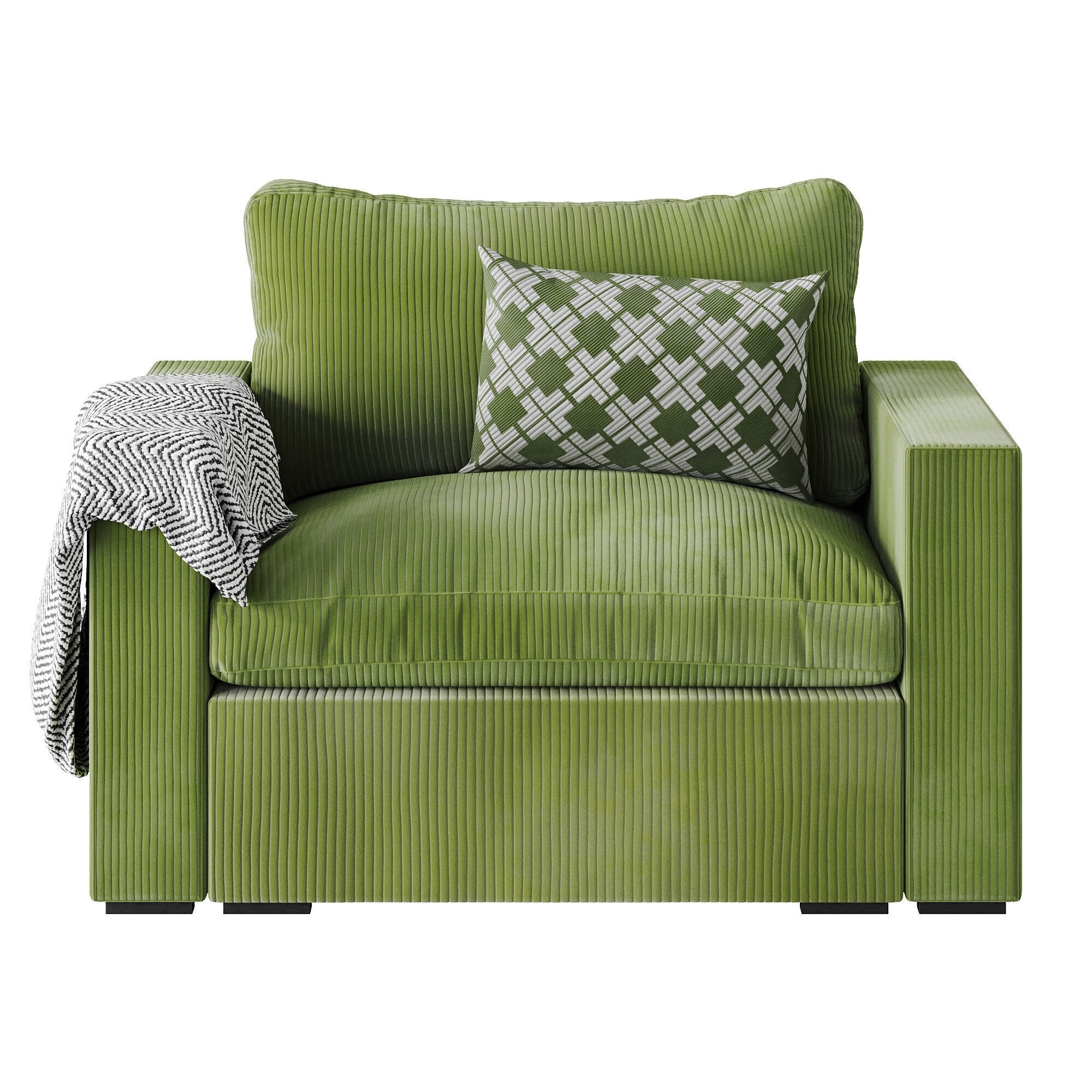 HM001 - Cozey Ciello Armchair - LowPoly - PBR Low-poly 3D model_4