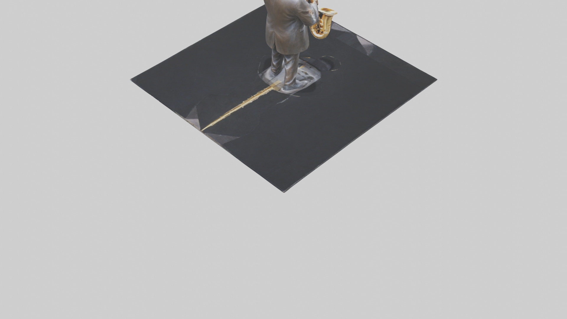 John Coltrane statue model Low-poly 3D model_8