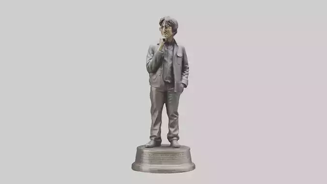 John Lennon statue model Low-poly 3D model