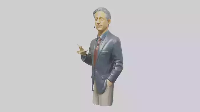 Jon Stewart statue model Low-poly 3D model Jon Stewart statue model Low-poly 3D model