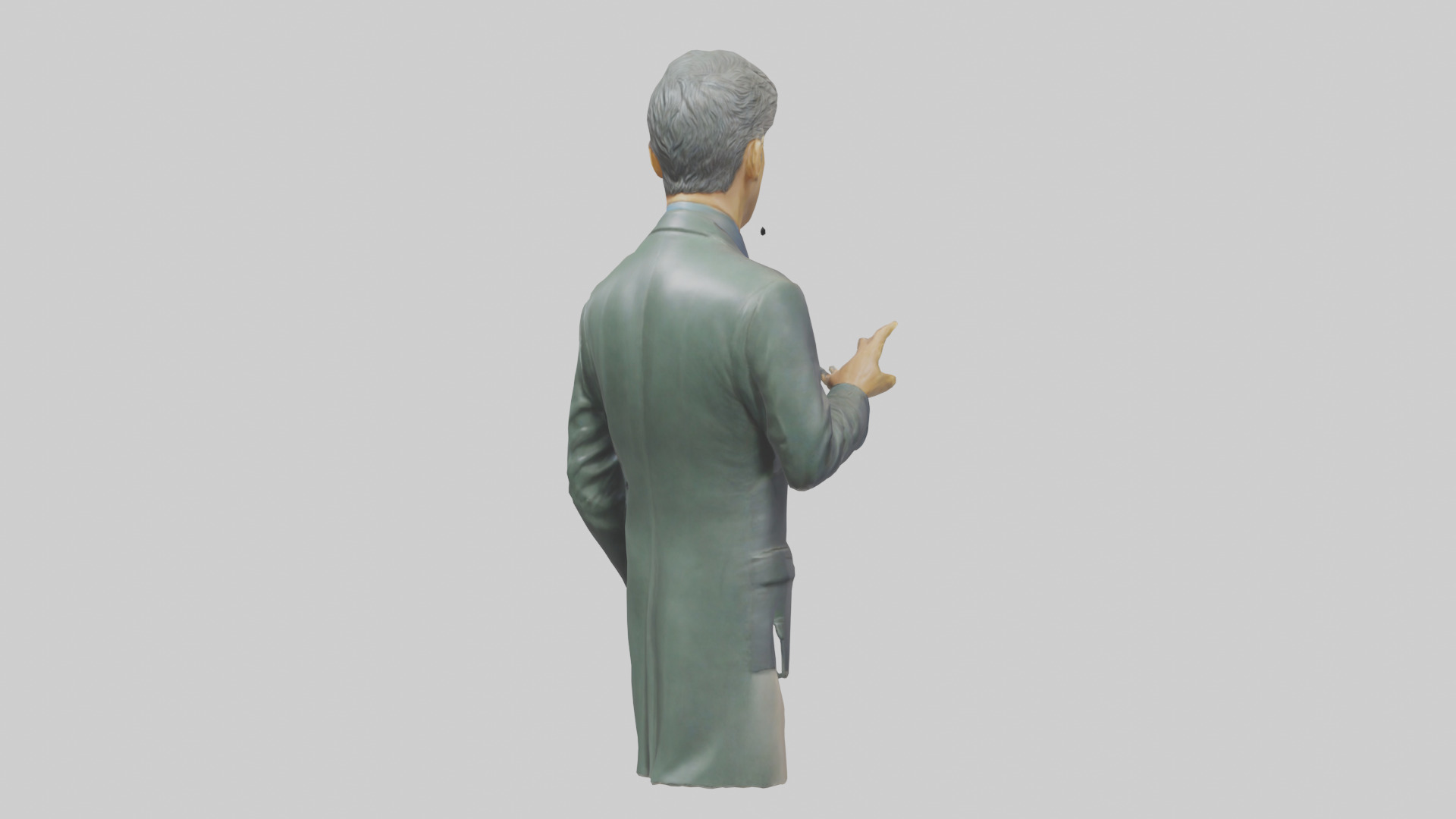 Jon Stewart statue model Low-poly 3D model_4