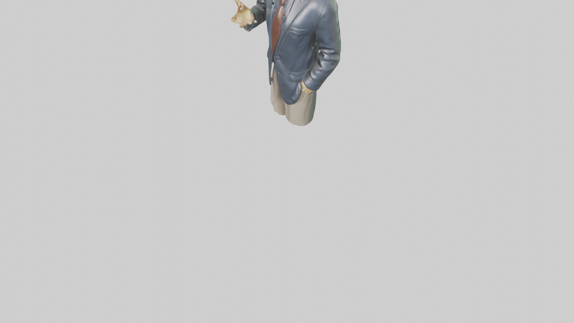 Jon Stewart statue model Low-poly 3D model_7