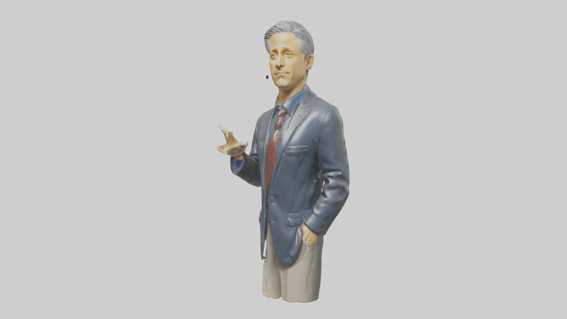 Jon Stewart statue model Low-poly 3D model_10