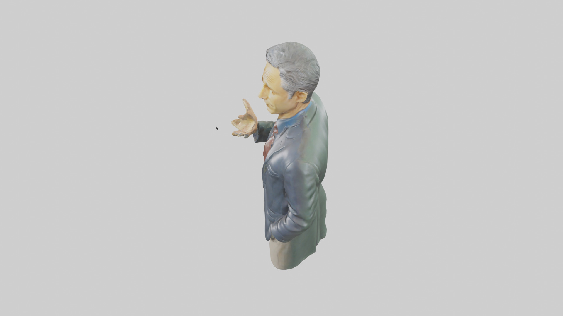 Jon Stewart statue model Low-poly 3D model_17