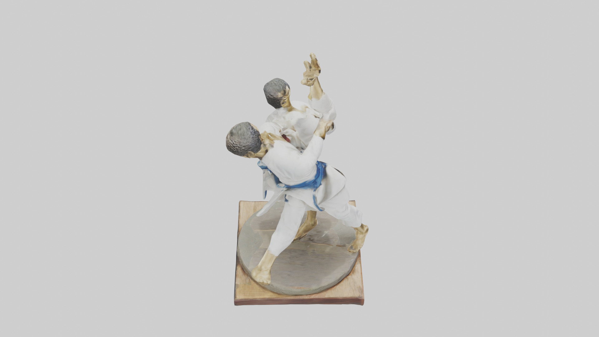 Judo Throw statue model Low-poly 3D model_18