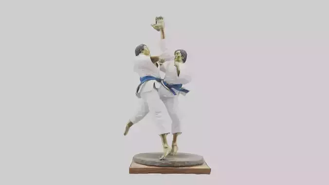 Judo Throw statue model