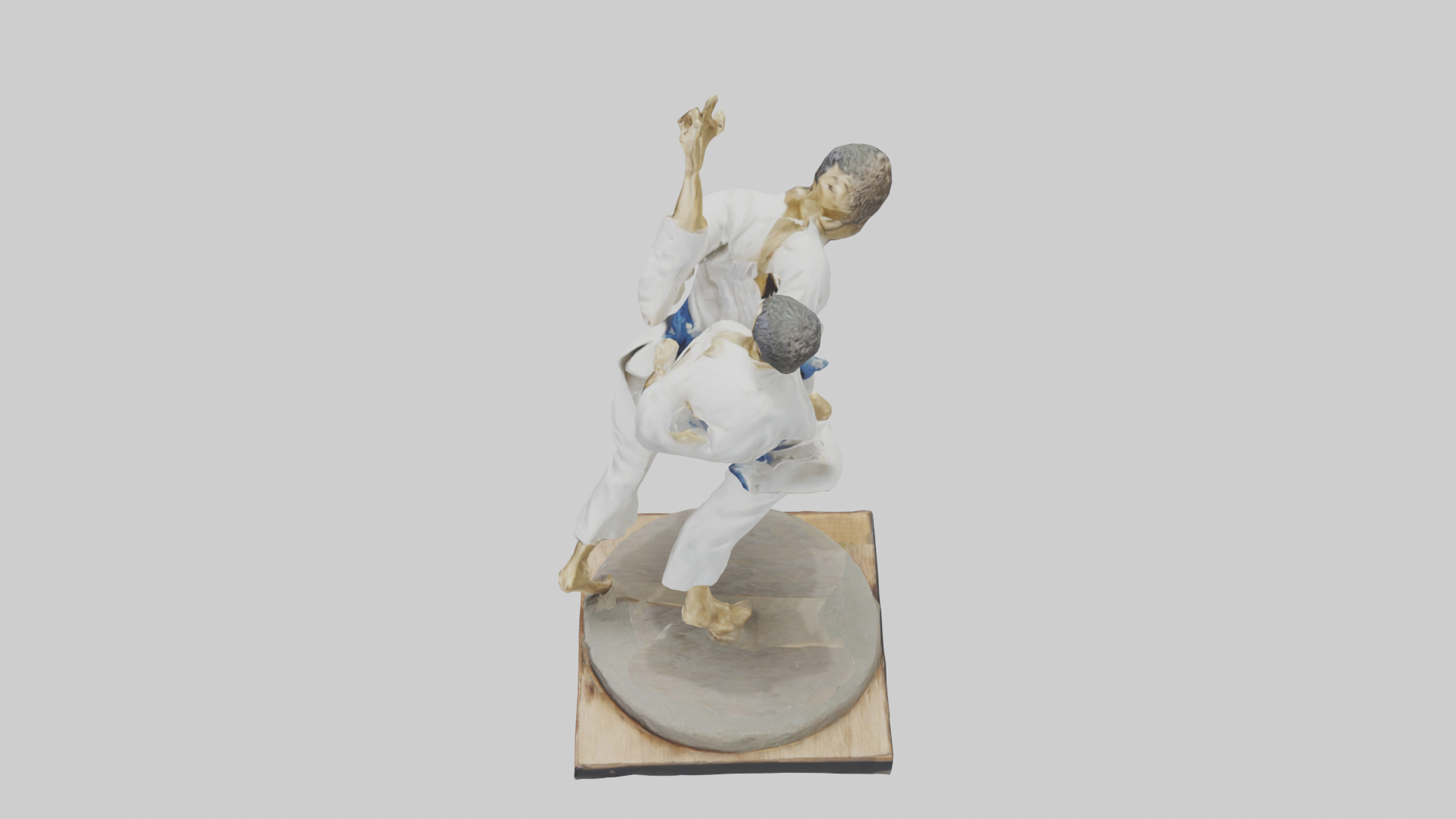 Judo Throw statue model Low-poly 3D model_17