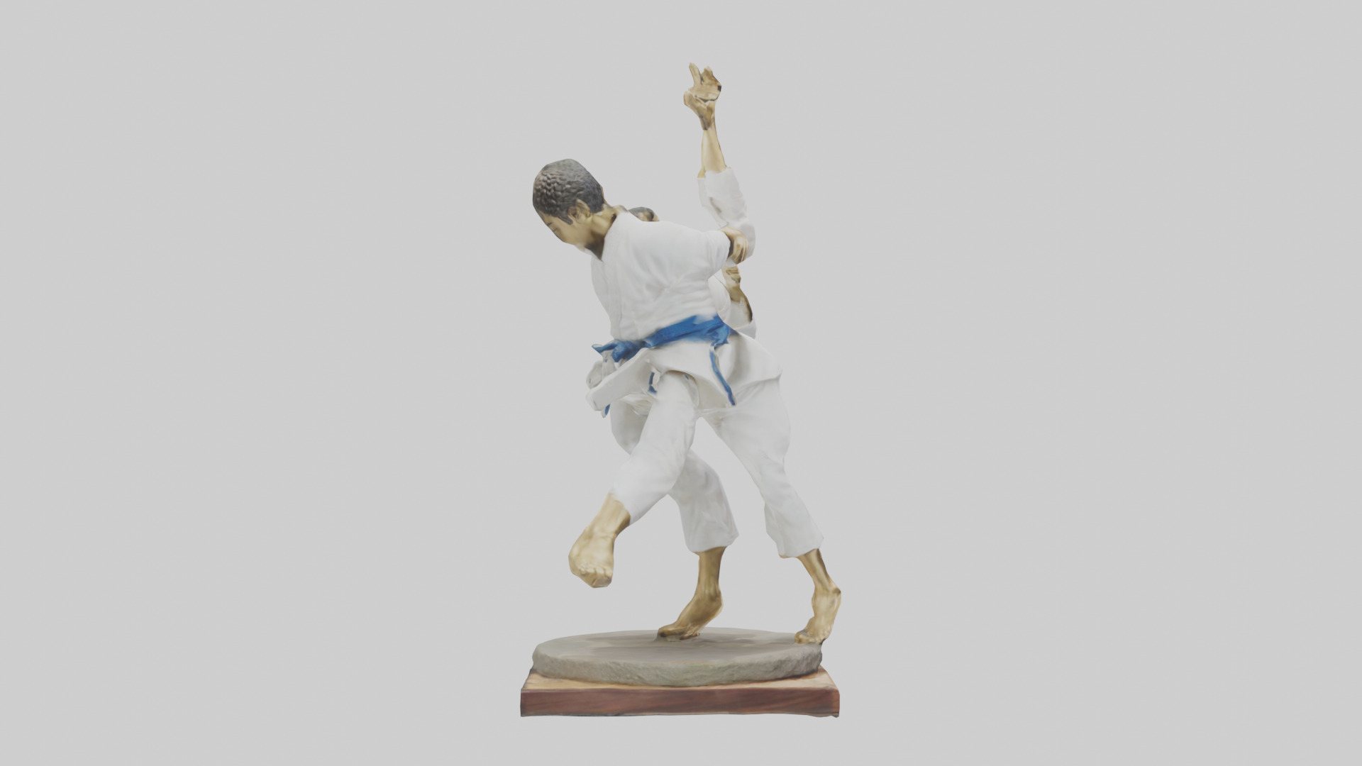 Judo Throw statue model Low-poly 3D model_13