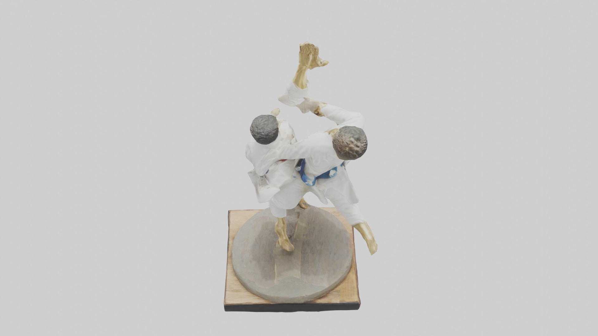 Judo Throw statue model Low-poly 3D model_15