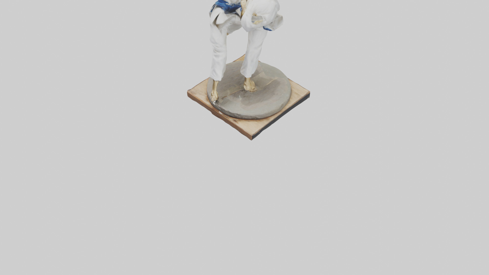 Judo Throw statue model Low-poly 3D model_6