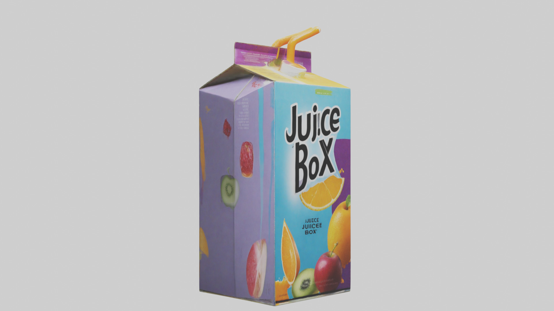 Juice Box model Low-poly 3D model_8