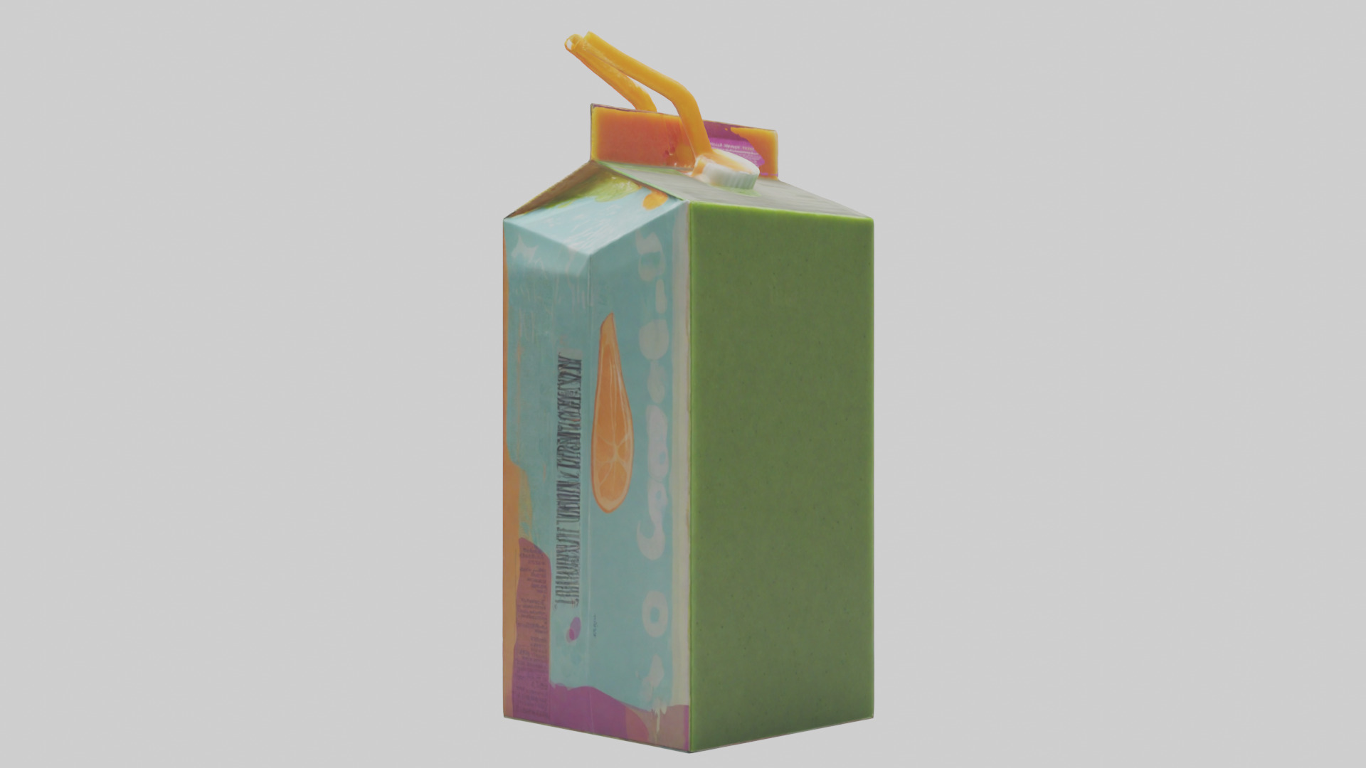 Juice Box model Low-poly 3D model_2