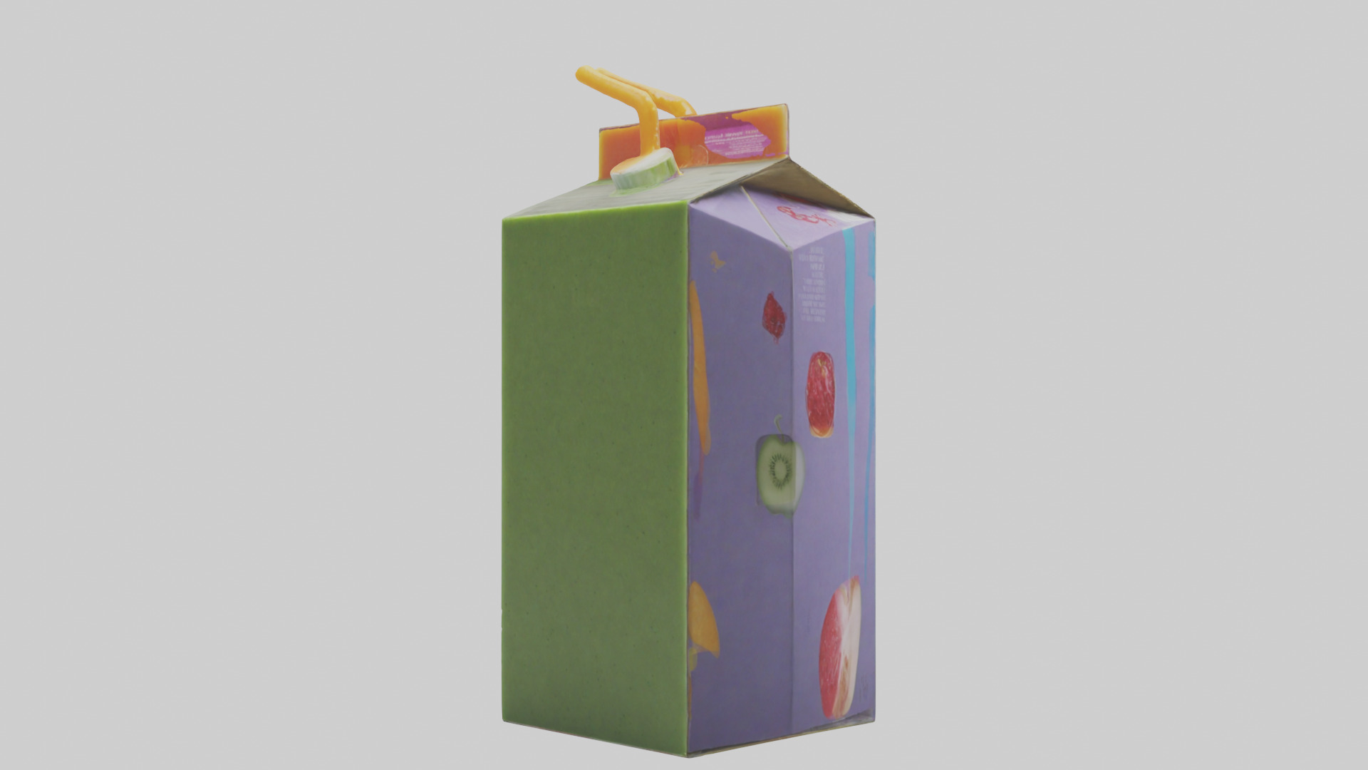 Juice Box model Low-poly 3D model_3