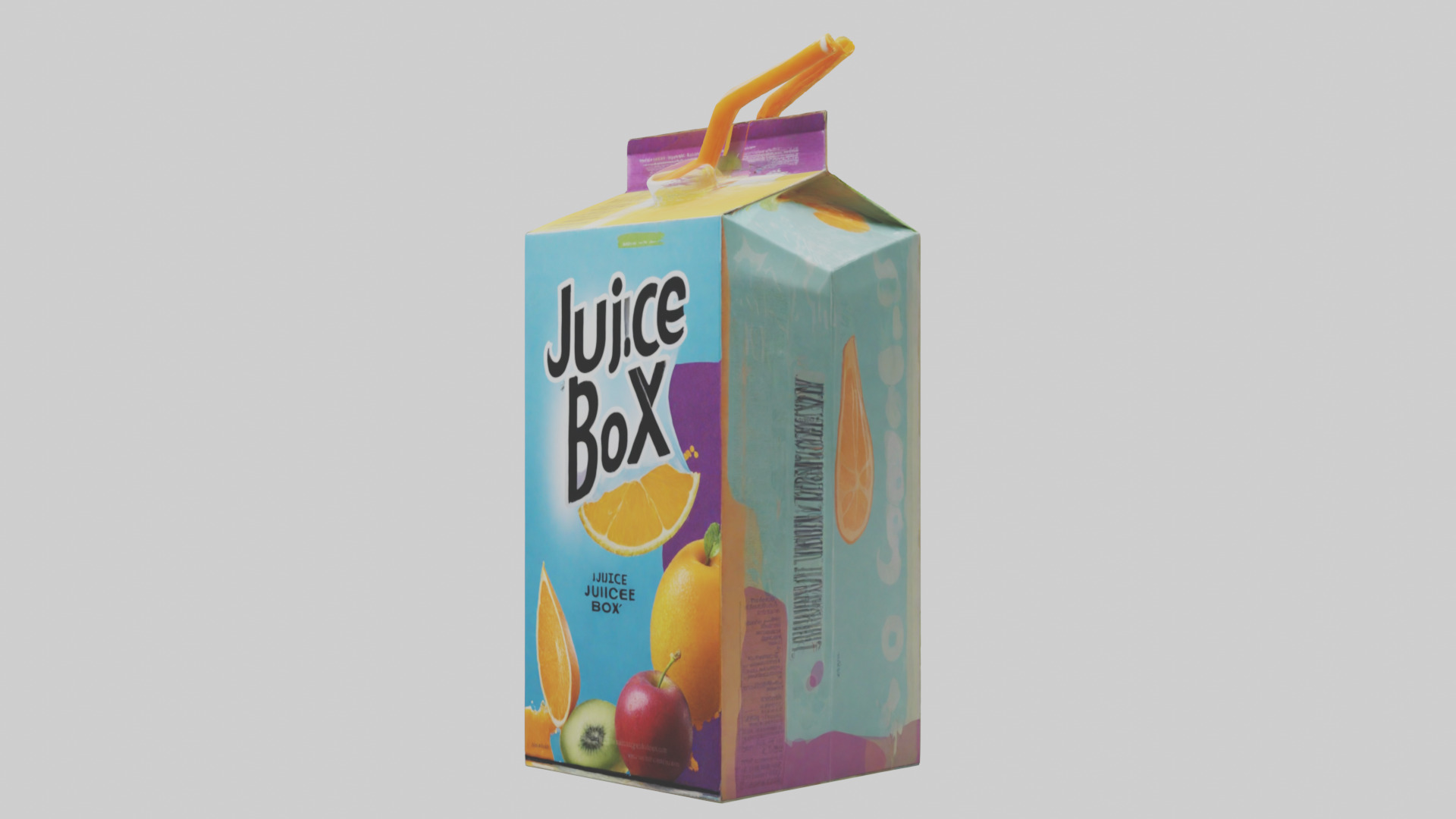 Juice Box model Low-poly 3D model_9