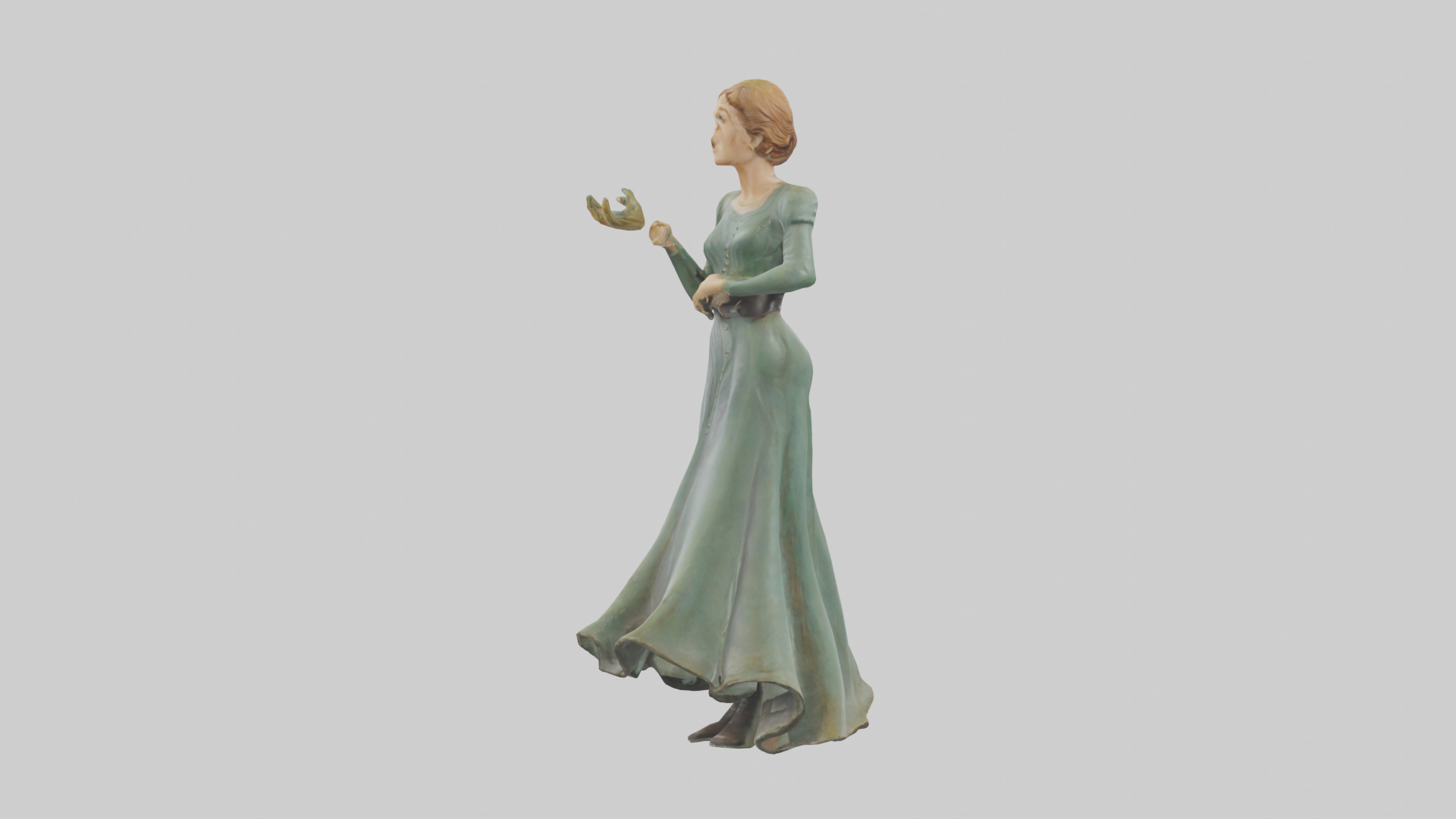 Julie Andrews statue model Low-poly 3D model_12