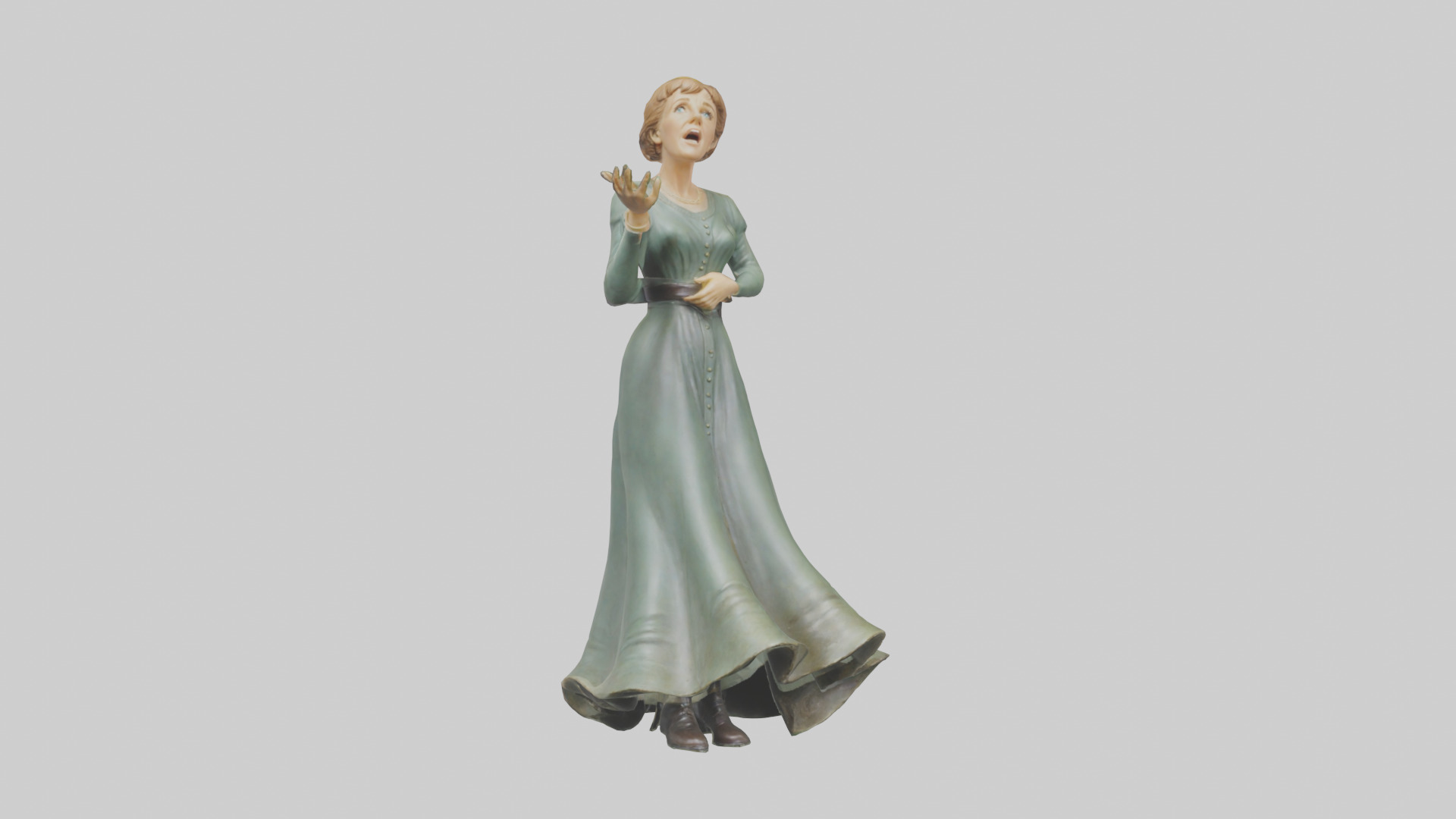 Julie Andrews statue model Low-poly 3D model_1