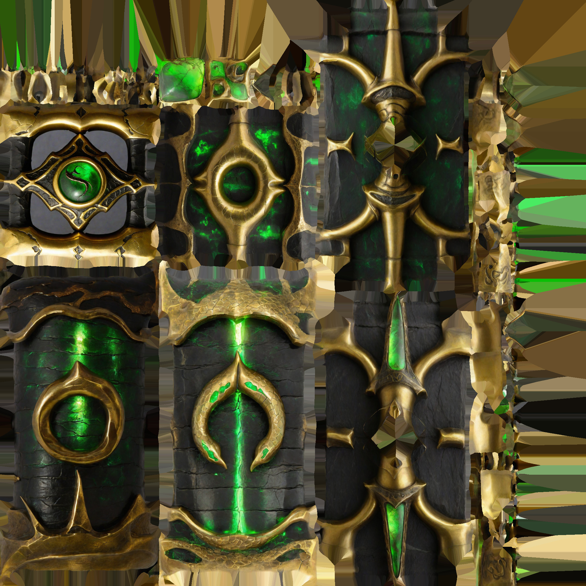 Golden Serpent Fang 3d Model 3D model_10