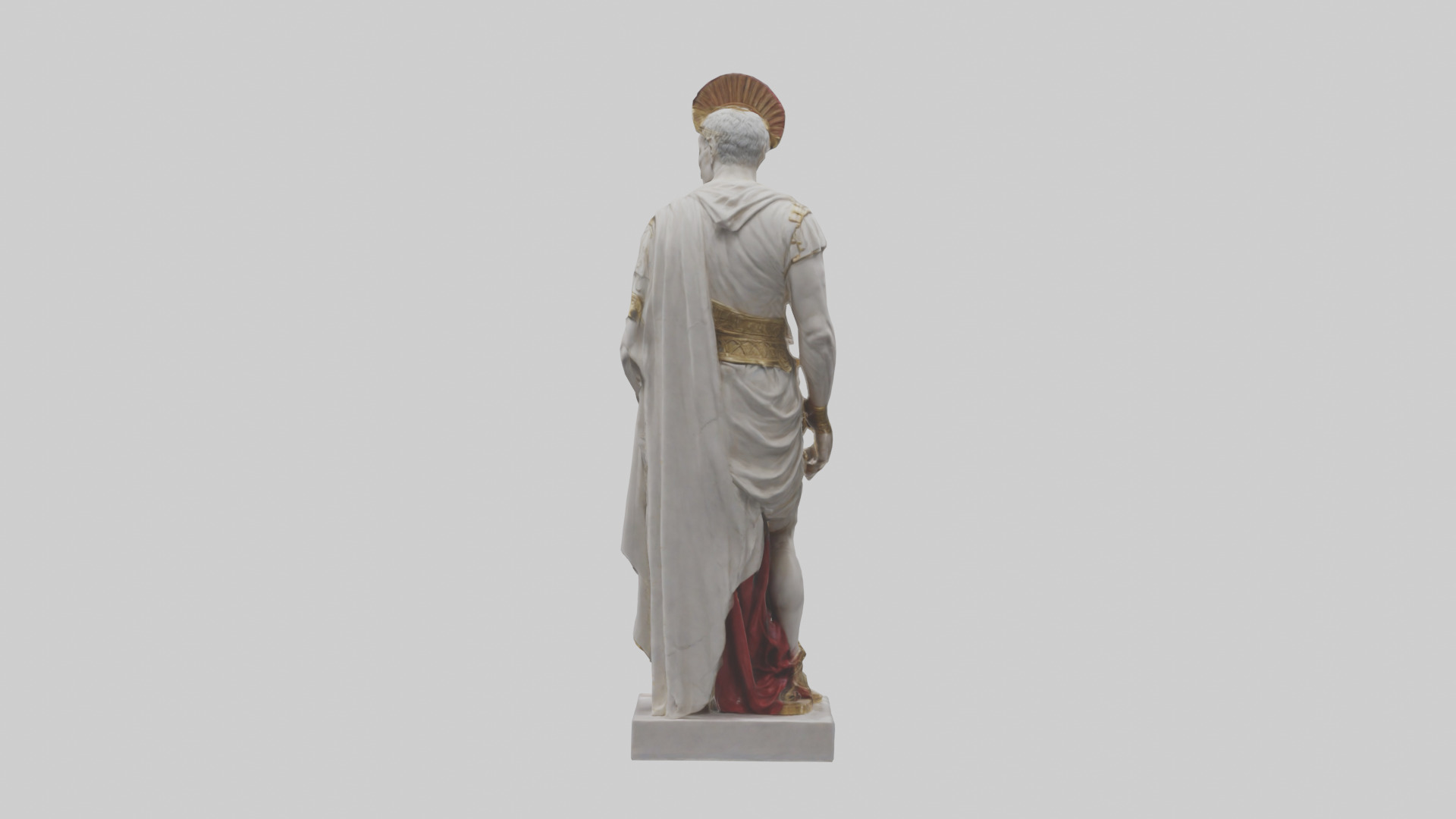 Julius Caesar statue model Low-poly 3D model_2
