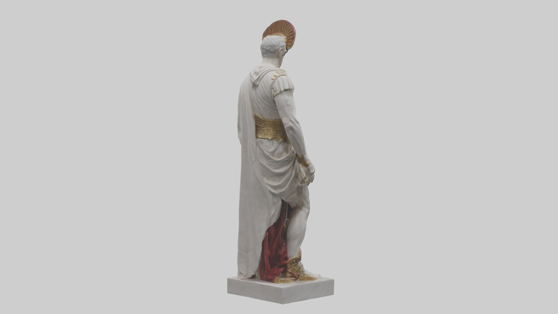 Julius Caesar statue model Low-poly 3D model_5