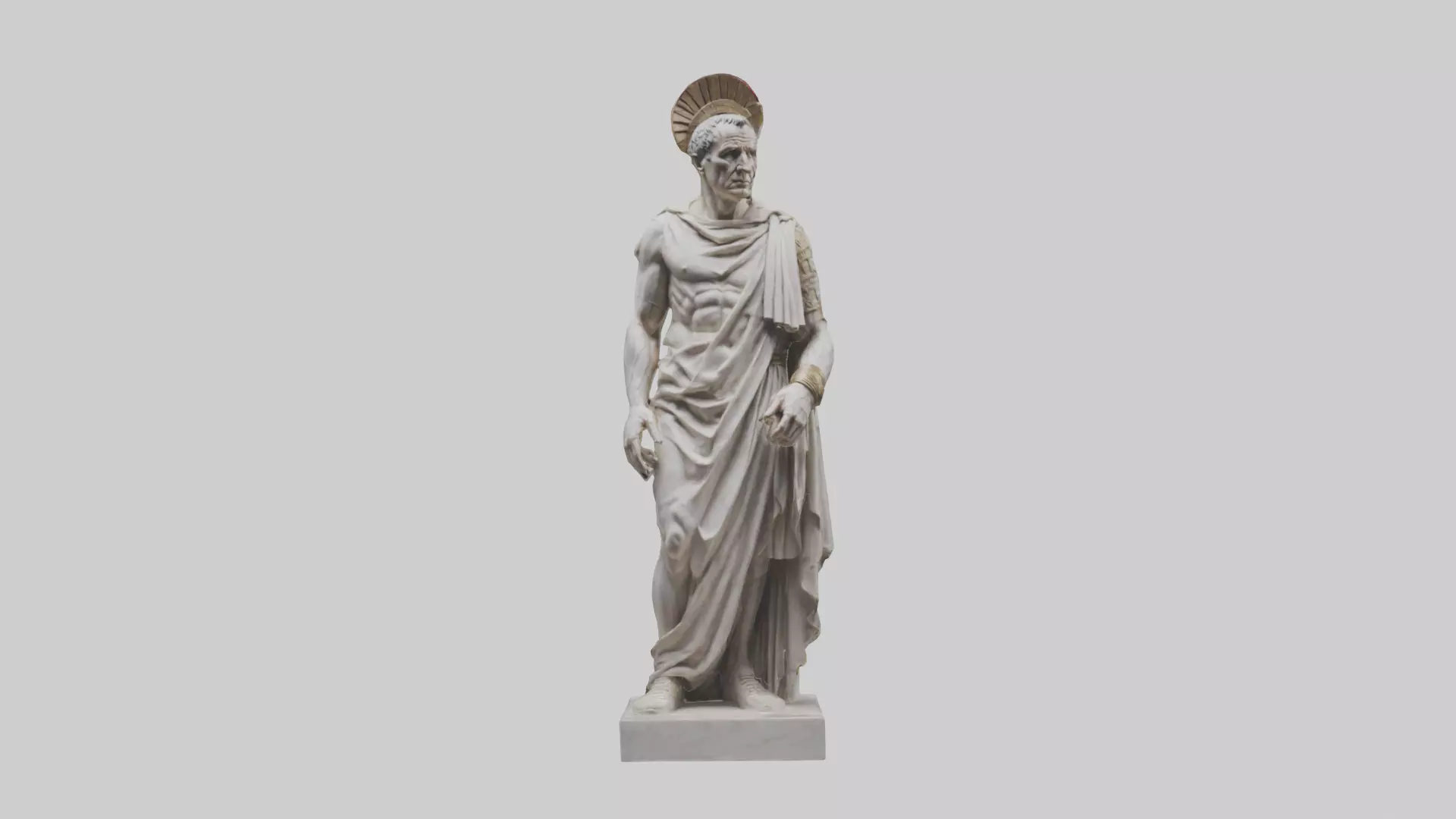 Julius Caesar statue model Low-poly 3D model_0