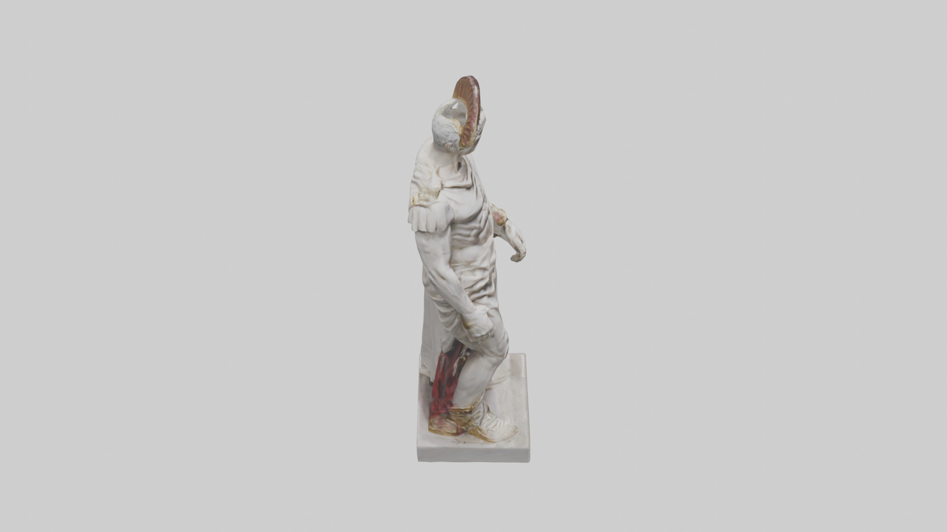 Julius Caesar statue model Low-poly 3D model_18
