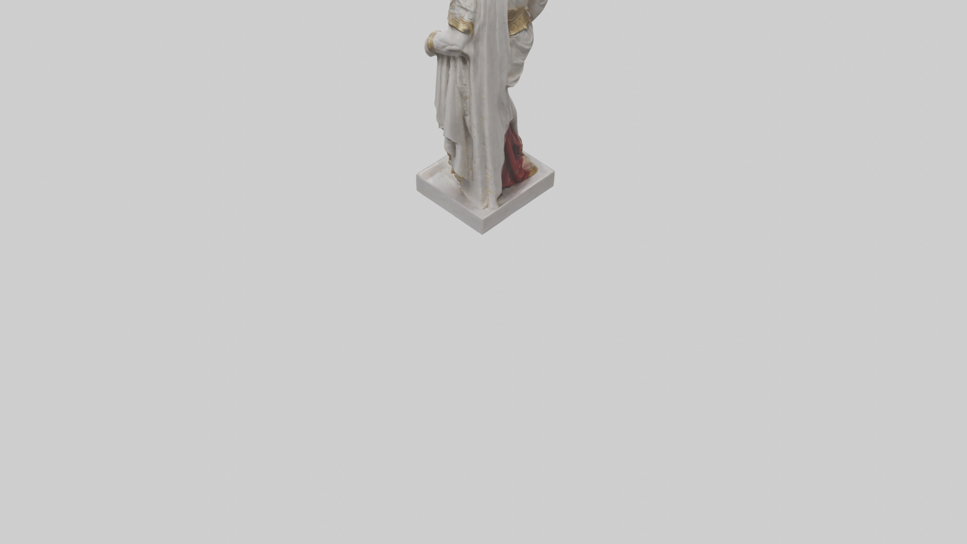 Julius Caesar statue model Low-poly 3D model_6