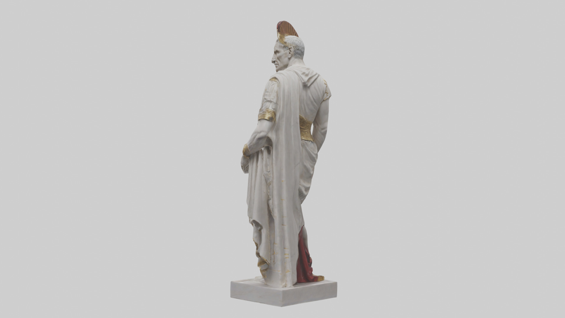 Julius Caesar statue model Low-poly 3D model_4