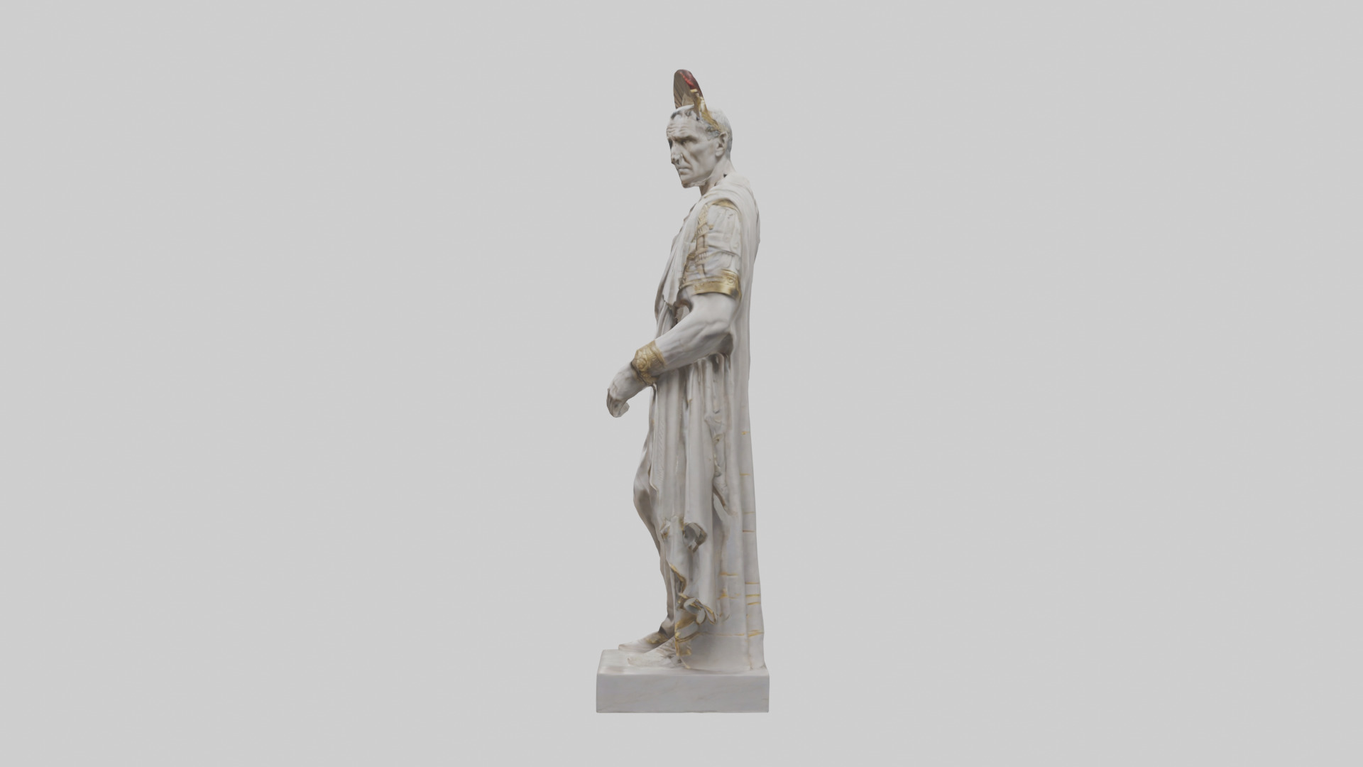 Julius Caesar statue model Low-poly 3D model_12