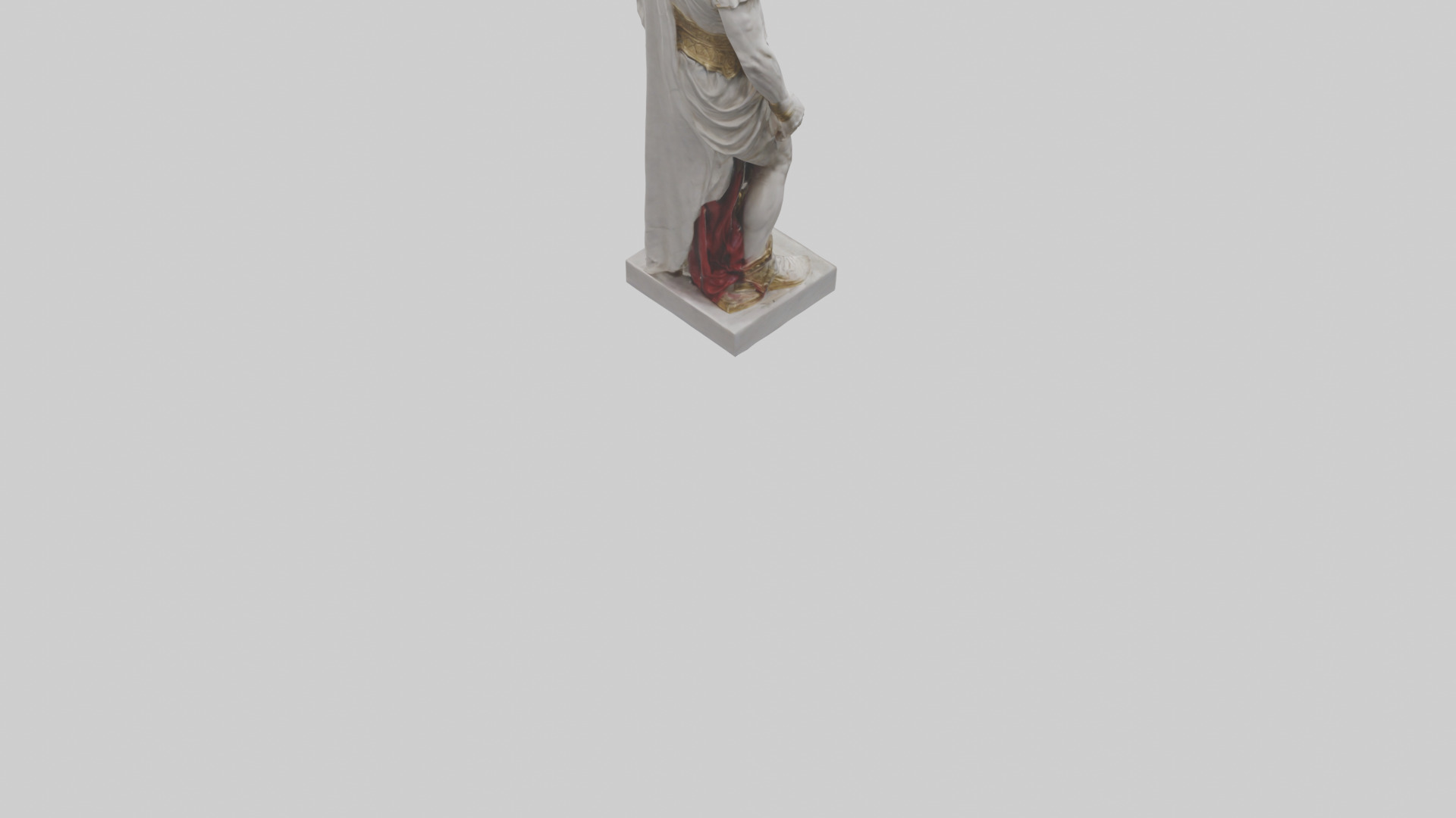 Julius Caesar statue model Low-poly 3D model_7