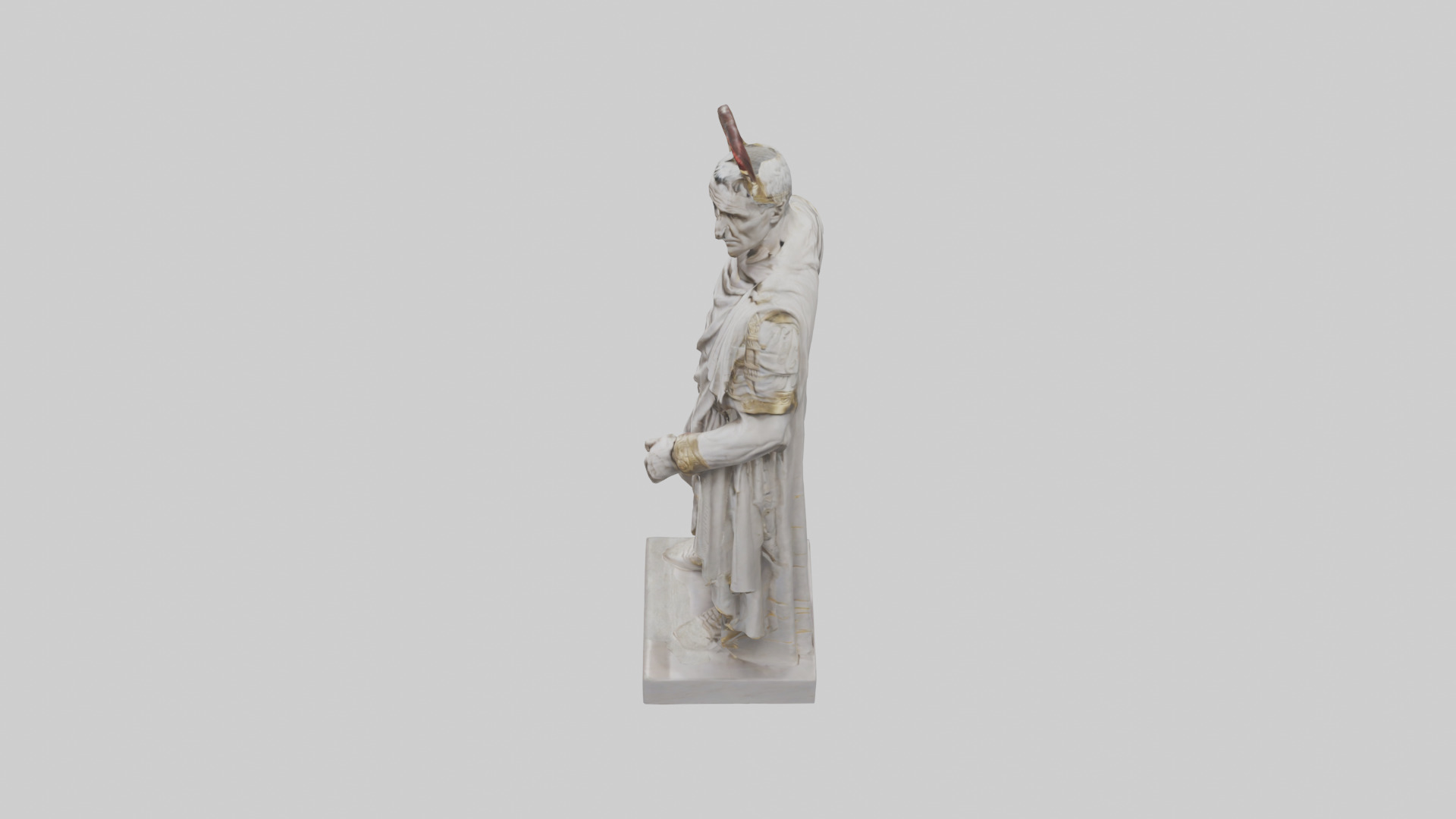 Julius Caesar statue model Low-poly 3D model_17